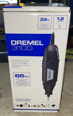 #ad Dremel 3100 1 13 1.2 AMP Variable Speed Corded Rotary Tool Kit 1 Attachment $42.00