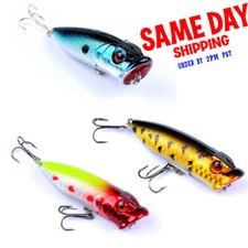 High Quality Top water Popper Freshwater Fishing Lures Bass Crankbait Tackle USA