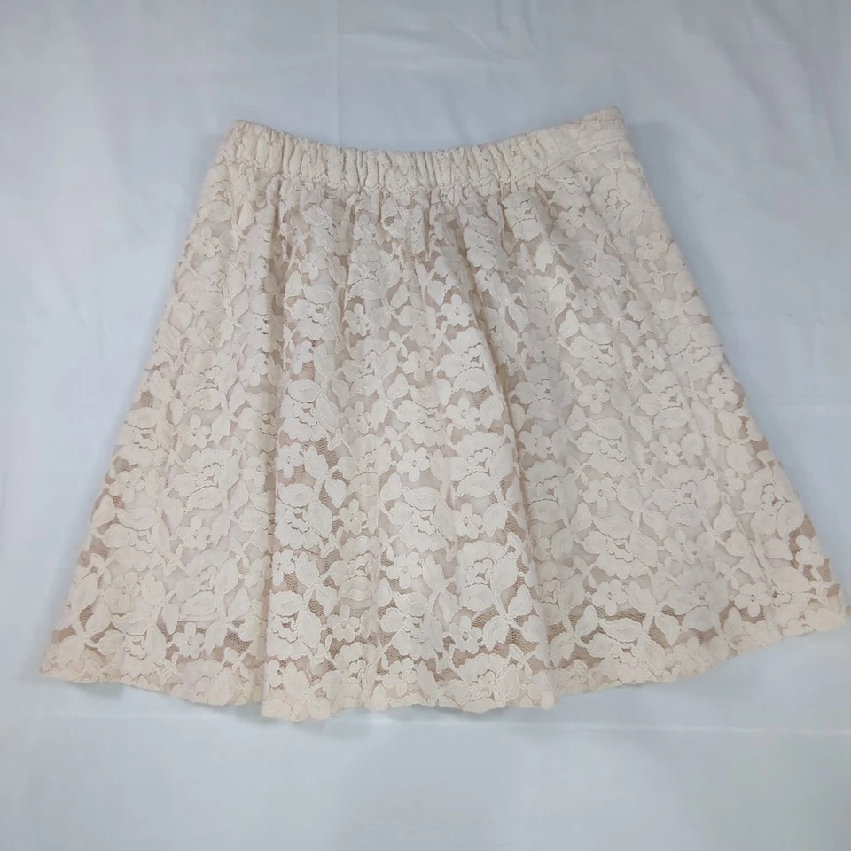 Holister Sz Small Tulle Lace Skirt Lined Elastic Waist Pull On - Image 2 of 4