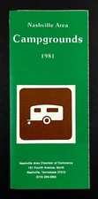1981 Nashville TN Area Campgrounds Guide Map VTG Travel Camping Rates Brochure