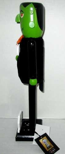 Cascanueces Frankenstein de Cynthia Rowley ~ Vestido de negro con lazo naranja ~ Corbata 15" - Imagen 2 de 4