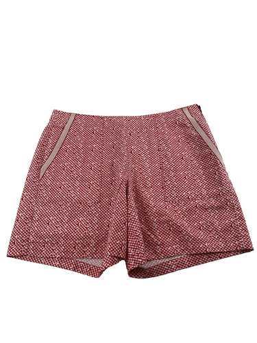Cabi Picnic Short Womens 8 Red Dot Print Side Zip Stretch Casual Chino 34x7 5121