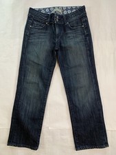 PAIGE Jeans Womens 27 Blue Hidden Hills Crop Straight Leg Preppy