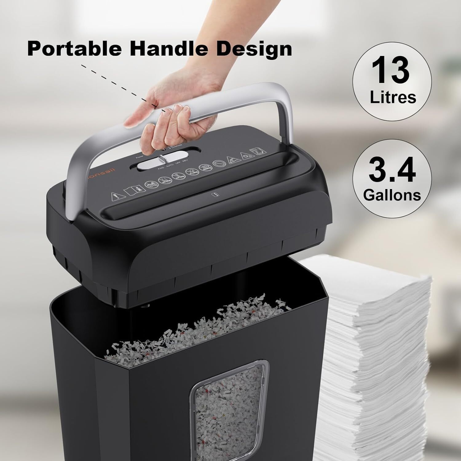 Commercial Office Shredder Paper Destroy Crosscut Heavy-duty Clips Credit Card