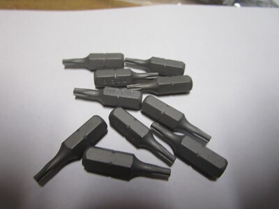 T-10 Torx  1/4''Hex 1''OAL Rock River  Insert Bit QTY 10