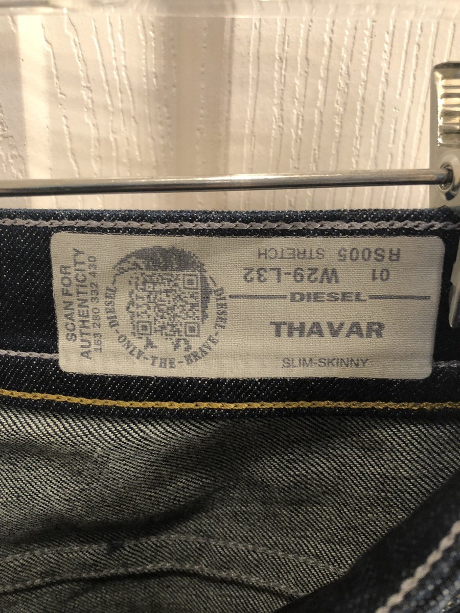 NWOT Men's DIESEL Brand Dark Wash Slim/Skinny Stretch Thavar NWOT Men's DIESEL Brand Dark Wash Slim/Skinny Stretch Thavar