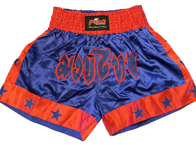PIKA BOXING  Muay Thai Shorts  Red/Blue Men's XL-see measurements NEW