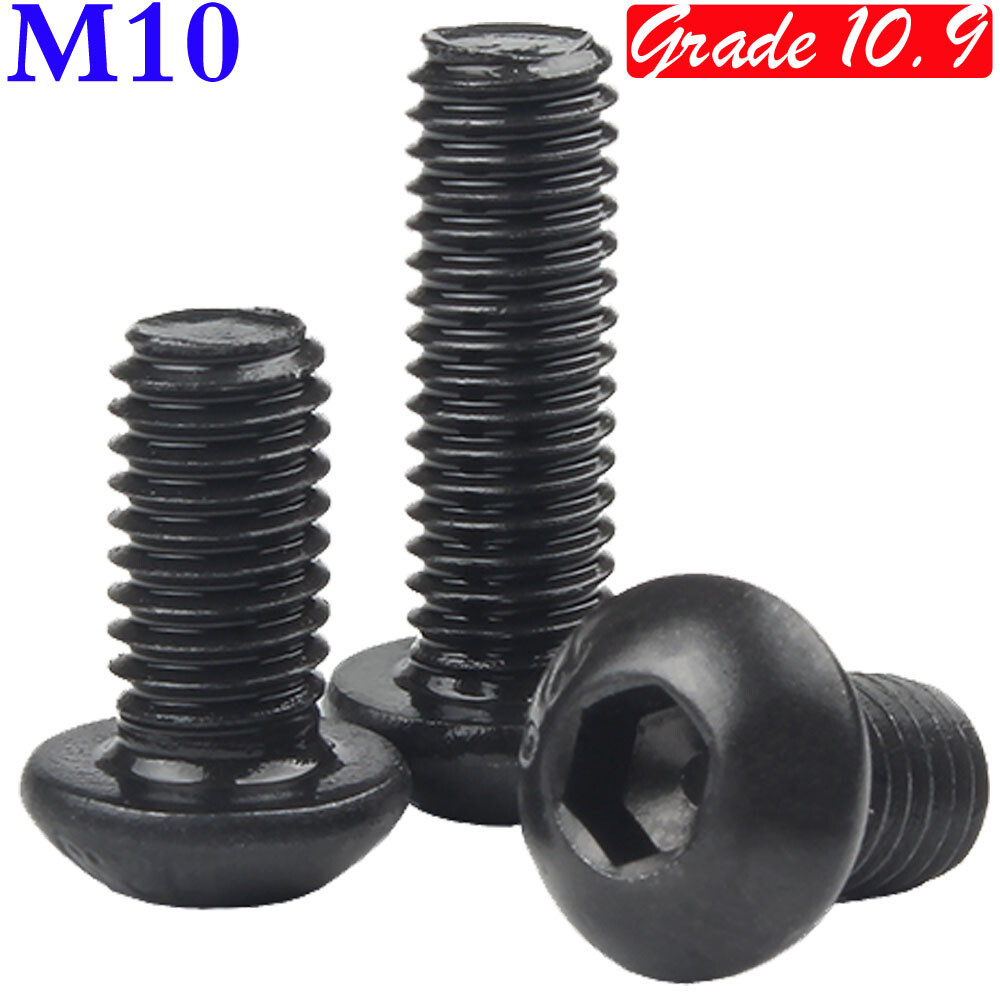 Part Threaded Black Bolts M10 Hexagon Head Bolts - Part Threaded High ...