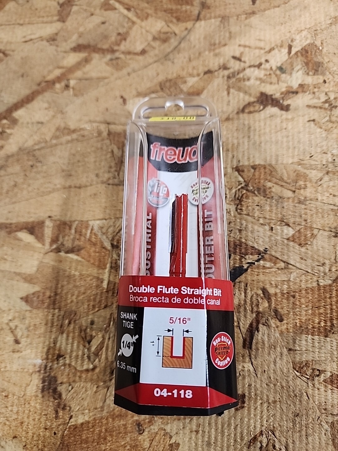 New Freud 04-118, 5/16" By 1" Cut, Double Flute Straight Bit, 1/4" Shank