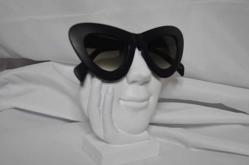 Большие солнцезащитные очки в коренастой оправе с кошачьим глазом - Изображение 2 из 4