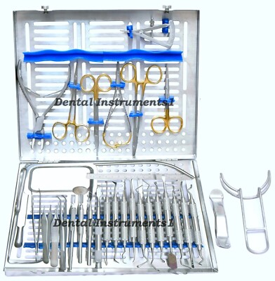 Periodontal Instruments Kit Dental Implants Surgical Orthodontics 33 Pcs