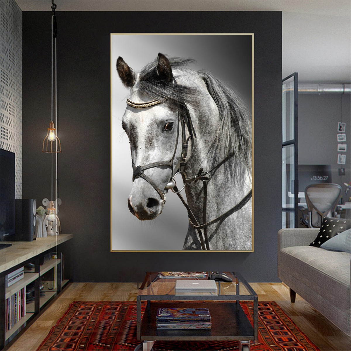 Animal Art Horse Paint Silk Canvas Poster Wall Print Decor