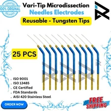Vari-Tip Microdissection Needle Electrodes Reusable Tungsten Wire Tips New CE