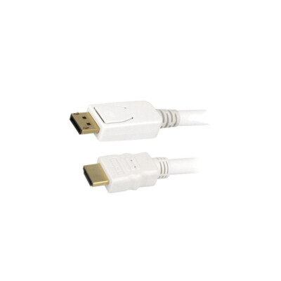 CV0055 cable Displayport plug, HDMI plug 2 m white LOGILINK