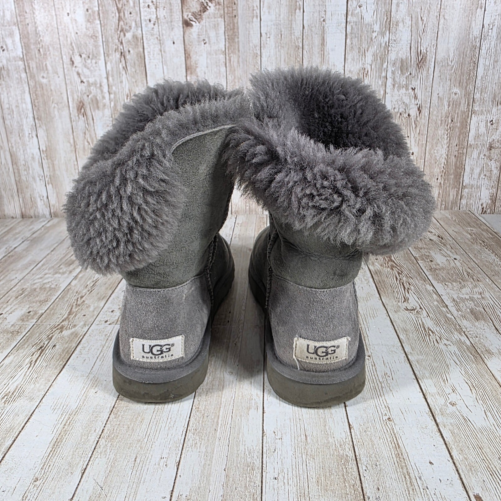 UGG Australia Mini Bailey Button Shearling Boots … - image 3