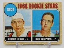 1968 Topps JOHNNY BENCH Rookie RC #247 Crease Free Clean Front with Mark on Back