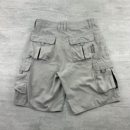 Vintage Y2K Tony Hawk Cargo Shorts Size 30 Tan Skater Baggy - Picture 3 of 7