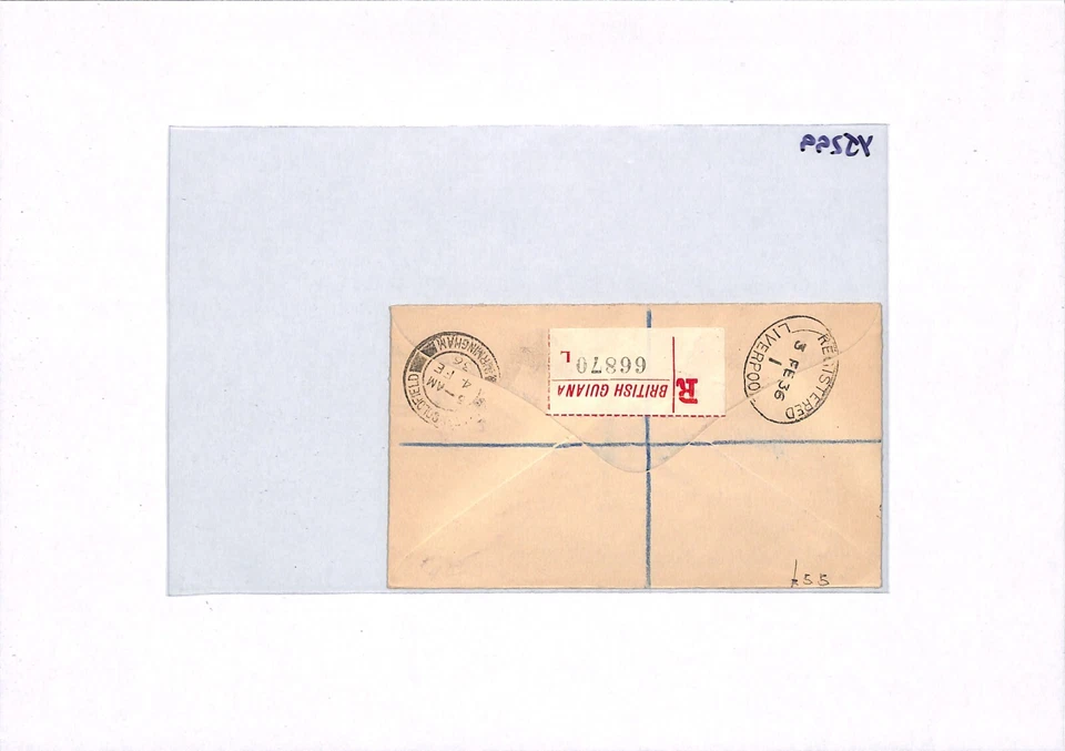 BRITISH GUIANA Cover 1935 KGV SILVER JUBILEE Set Reg'd 1936 *W.T.Wilson* YJ299 - Image 4 of 4