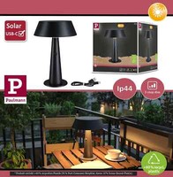 Paulmann Solar Und Usb Led Tischleuchte Soala 3-Step Dim 2700K Ip44 Anthrazit