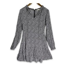 Loft Womens Sz 0 Long Sleeve Mini Dress - Boho Peasant Cottagecore Ruffle Summer