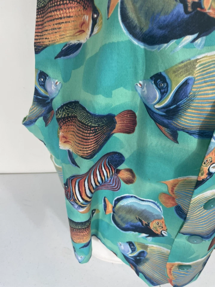 Chaleco Formal Esmoquin Peces Tropicales XXL Coral Arrecife Océano Cintura Abrigo Ajustable Foto 3 de 4