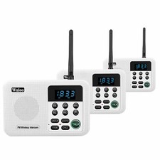 1Mile Range 22Channel FM Wireless Intercoms System for Home Offices Room 3Units