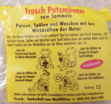 Erdal Rex " Frosch Putzmänner " kpl. - 4 Figuren und 2x Folie, 1995