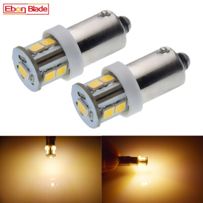 2Pcs 6V DC Warm White T11 T4W BA9S 1895 7SMD 2835 LED Side Pinball Light Bulbs
