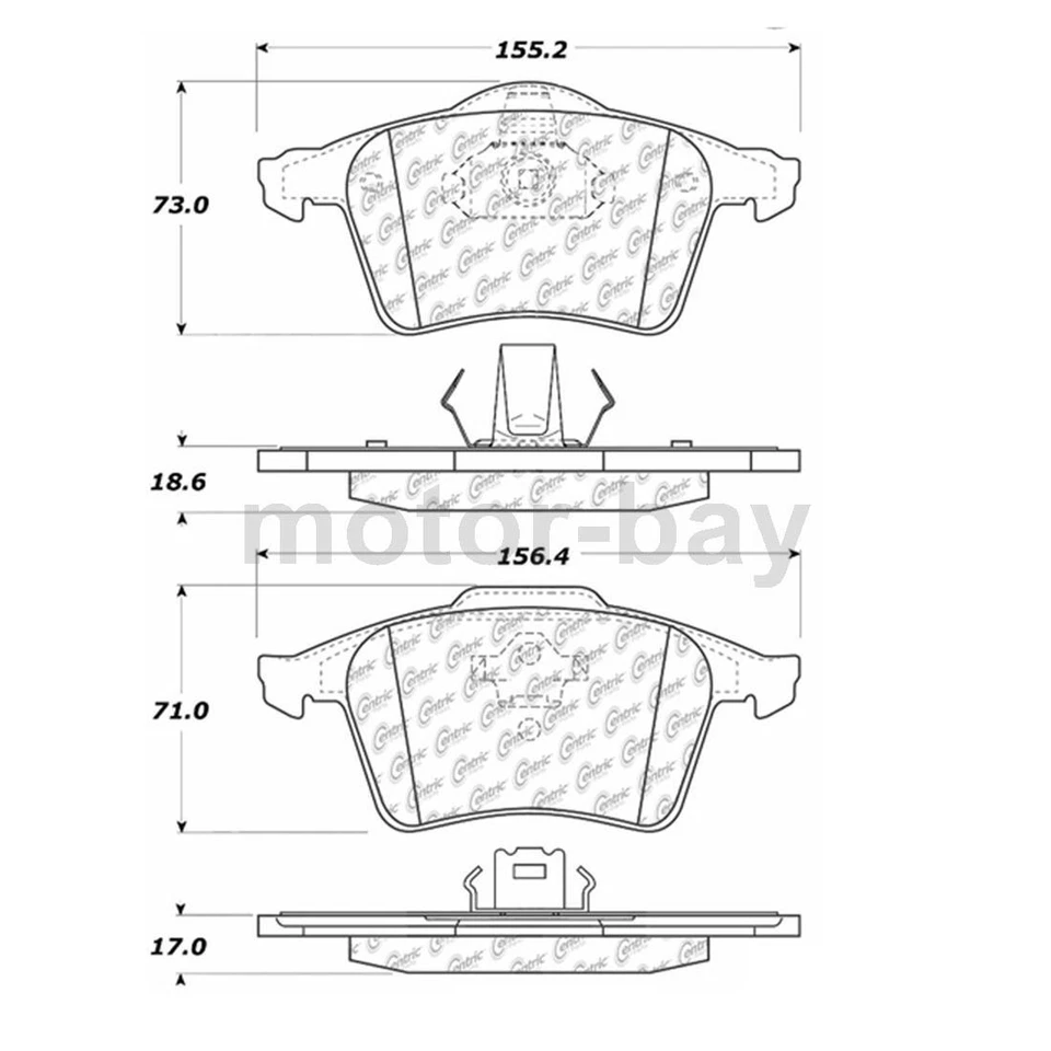 Pastillas de freno delanteras y traseras para Ford Focus 2010 Centric Foto 3 de 4