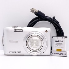 Nikon COOLPIX S3300 Silver 16.0MP 6x Optical Zoom Digital Camera From Japan