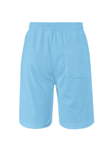 Nuevo Conjunto de trajes informales deportivos de verano para hombre sueltos finos gofre manga corta + pantalones cortos - Imagen 9 de 31