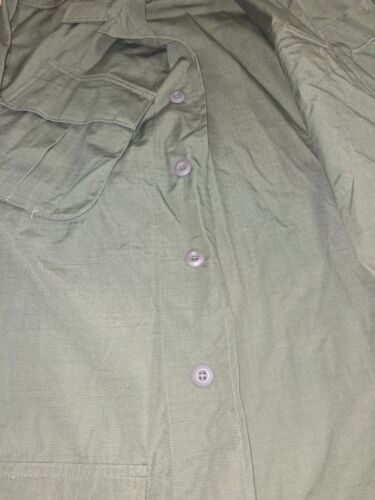 Vintage Vietnam ERA OG-107 Poplin Slant Pocket Shirt Sz Small Long 100 % COTTON - Picture 3 of 5