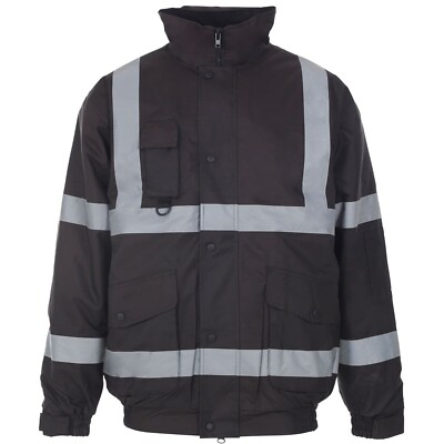 Create & Destroy schwarze Hi Vis Bomberjacke - Medium