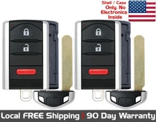 2x New Replacement Proximity Key Fob SHELL / CASE For Select Acura Vehicles