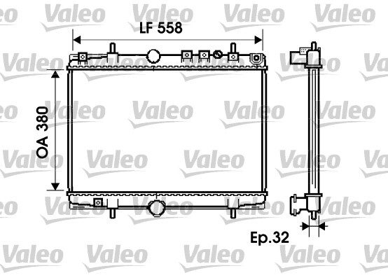 Radiateur de refroidissement Valeo 734281 pour remplacer un équipement auto usé ou fuyard
