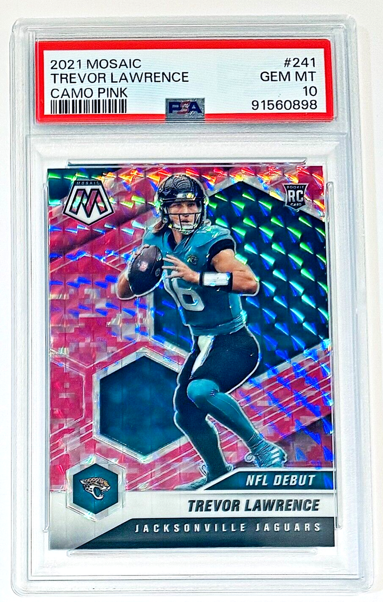 2021 Panini Mosaic Trevor Lawrence Camo Pink Prizm NFL Debut