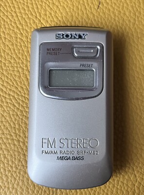 Radiolina Tascabile anni 90 SONY SRF-M90 FM/AM Stereo Mega Bass