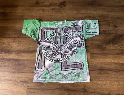 Vintage Philadelphia Eagles NFL Football T-Shirt Green Mens Sz L Magic Johnson