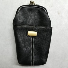 Long Snap Clutch Purse Wallet Black
