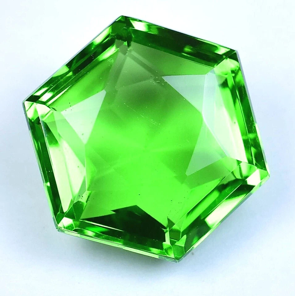 AAA Quality Green Peridot Loose Gemstone Hexagon Shape 56.05 Ct. Gift 4 Birthday - Image 3 of 4