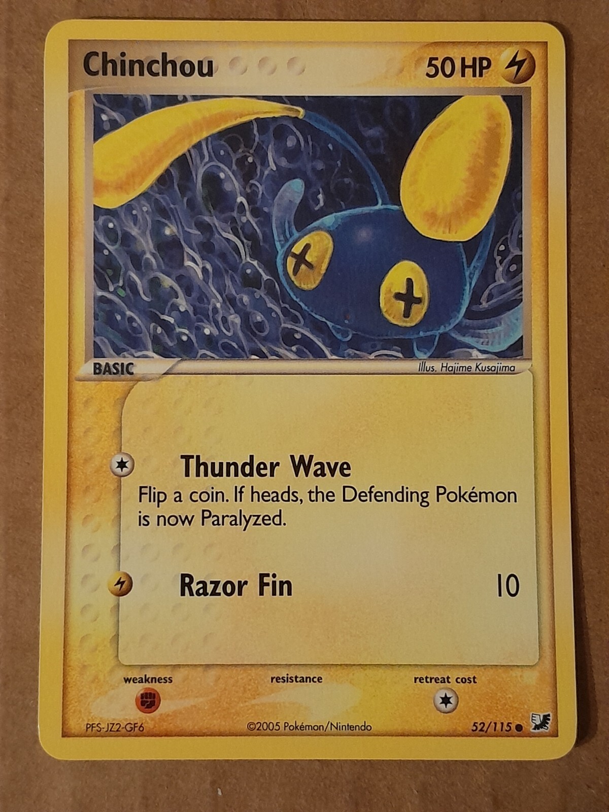 Pokemon Chinchou 52/115 ex Unseen Forces NM-MT See Pictures