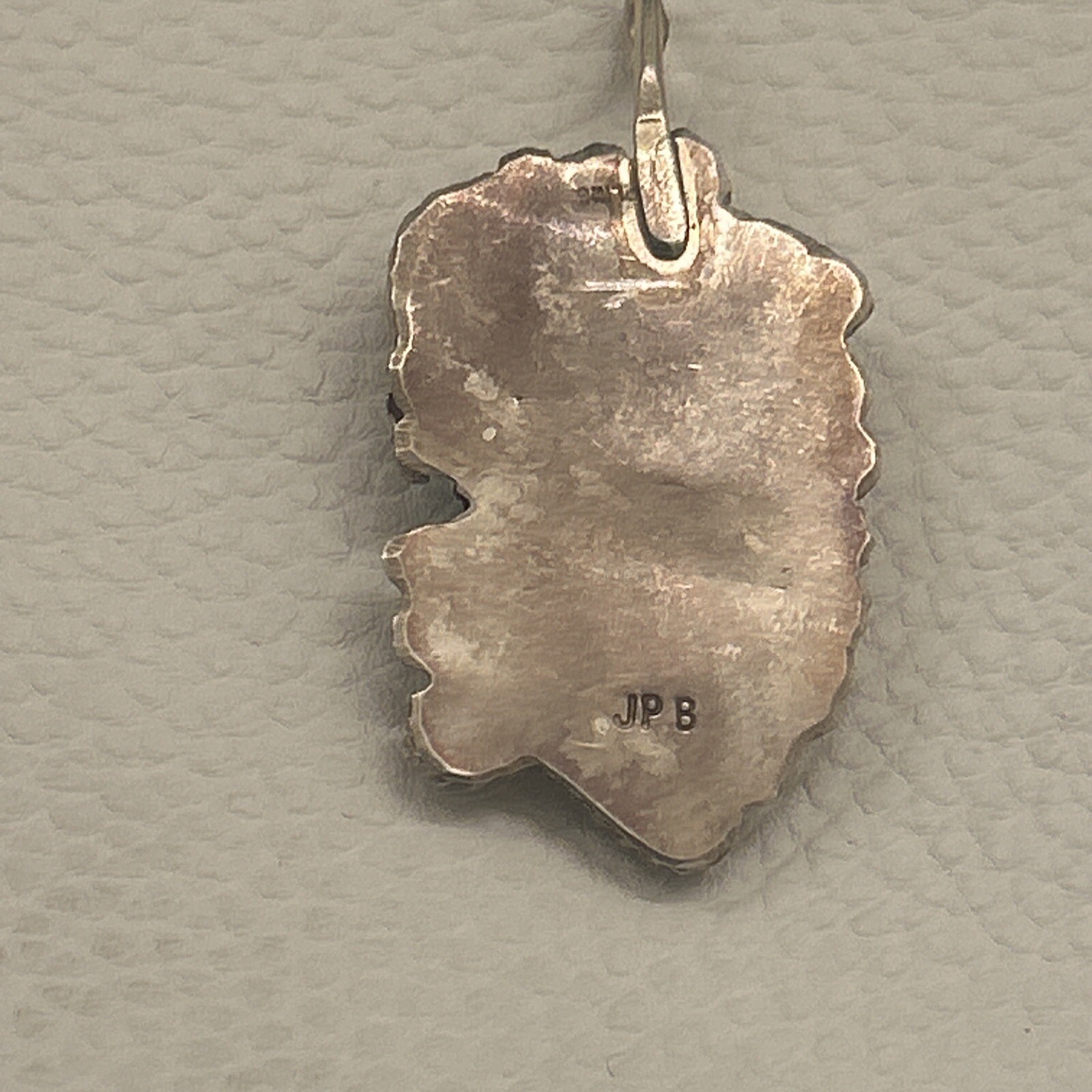 Native American Sterling Silver Native Leaf Penda… - image 7