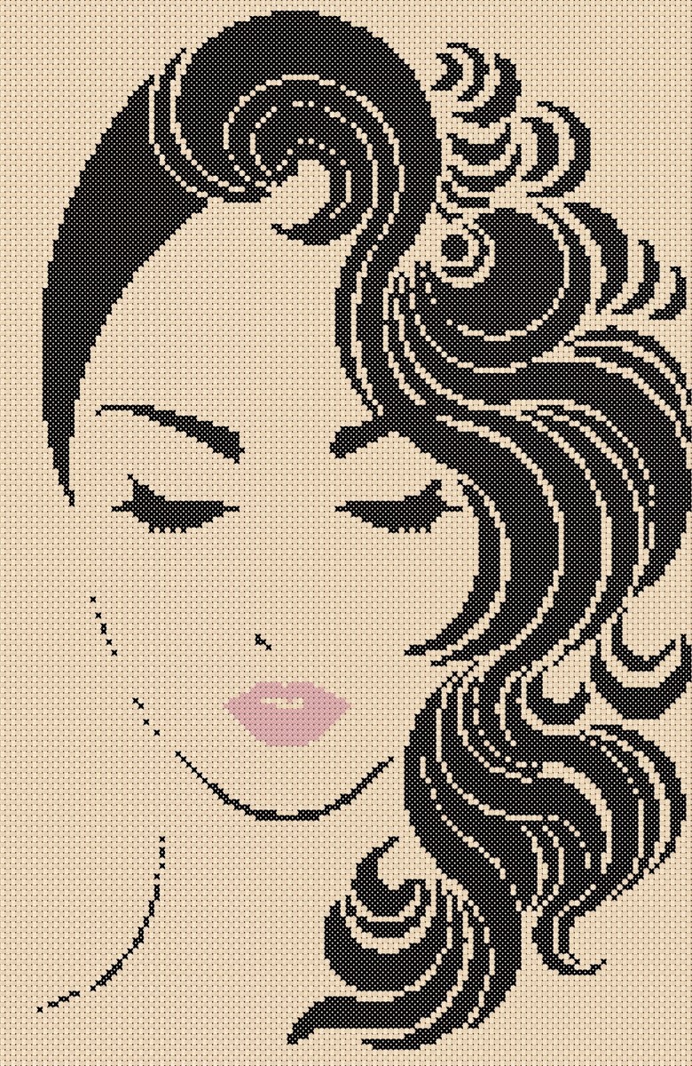 Silhouette Lady Jane Counted Cross Stitch Chart COMPLETE KIT No. 1