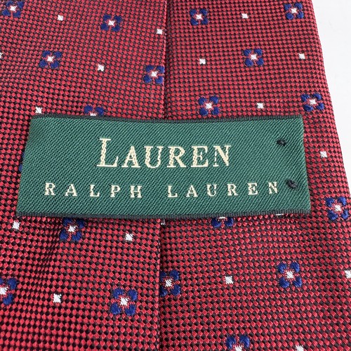 Polo Ralph Lauren Green Label Hand Finished Red Silk Necktie Tie - Picture 7 of 7