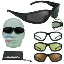Motorcycle Bifocal Safety Reader Sunglass Large Men Foam Padded Z87 Wide Fit