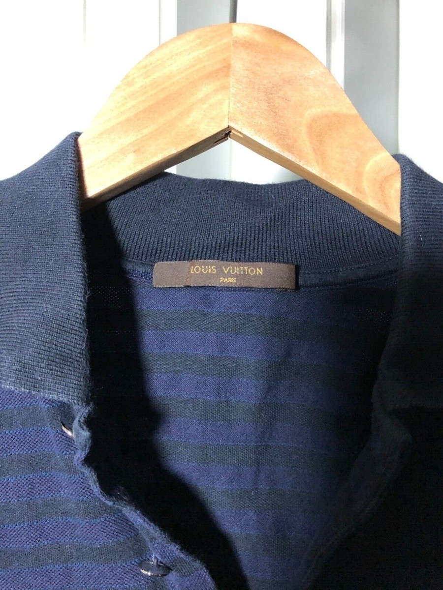 Louis Vuitton Polo Shirt Black Purple and Blue Striped | eBay