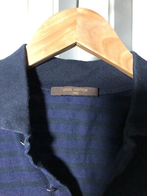 Louis Vuitton Polo Shirt Black Purple and Blue Striped | eBay