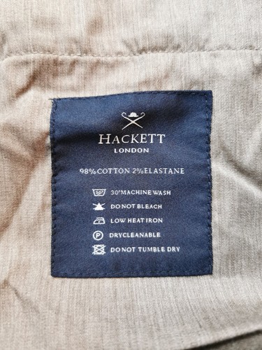 HACKETT TESSUTI PERDENONE Mens UK 32L Ashby Chino (NEW) Taupe Brown Needlecord - Picture 7 of 19