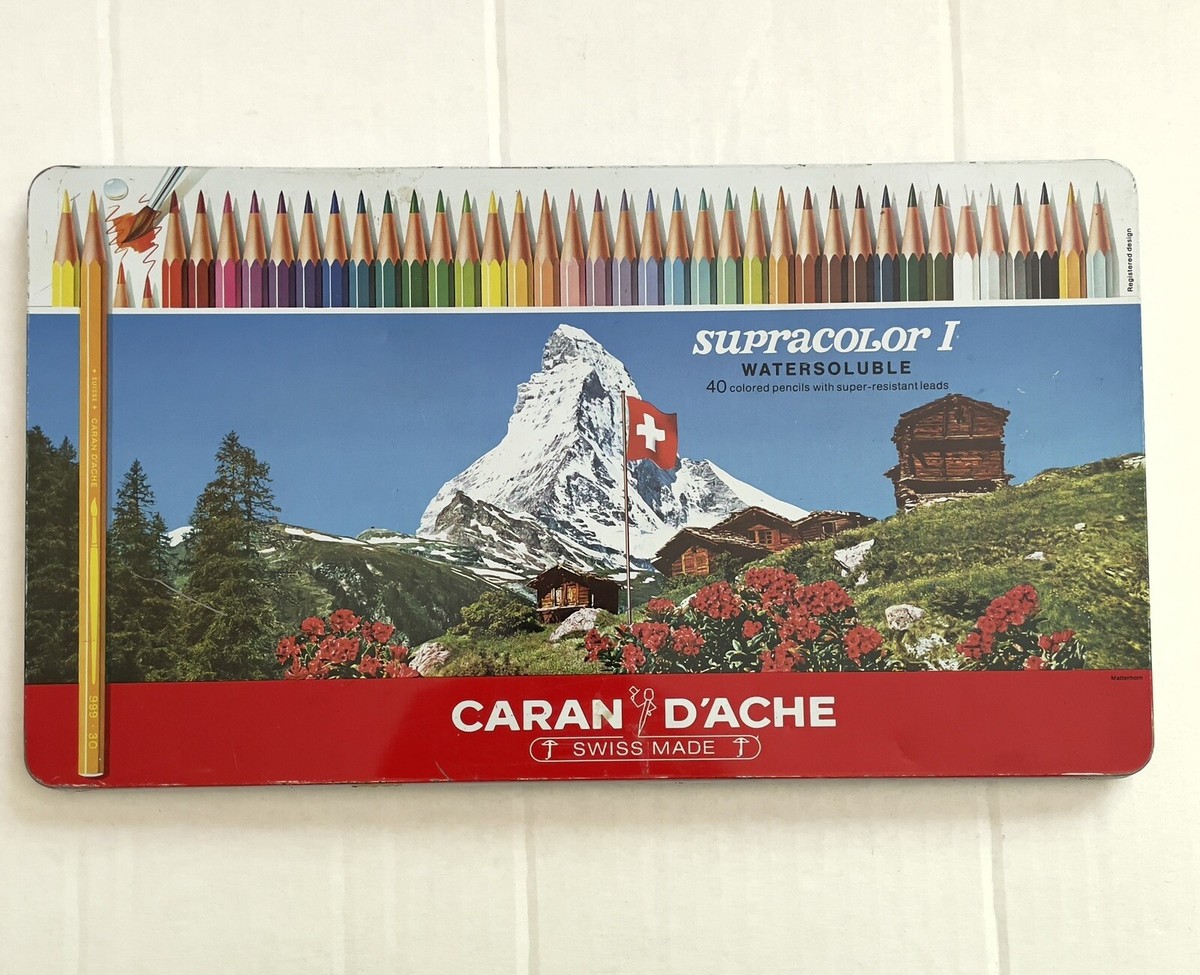 Vtg 90s CARAN D'ACHE DACHE Supracolor I Water Soluble 35 Pencils