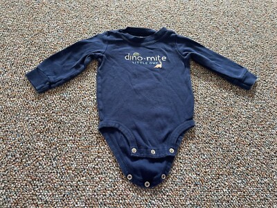 Carter's Boys Dino Mite Little Guy Bodysuit 12M